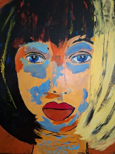 "abstract Portrait of a woman" di Gabriele Knospe, Pittura in vendita su Singulart