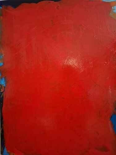 Red on blue par Gabriele Knospe, Peinture en vente sur Singulart