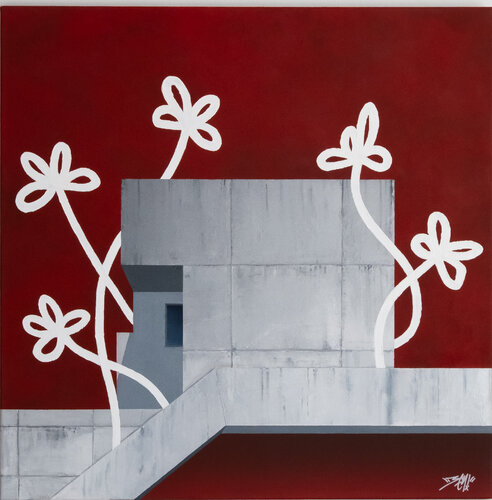 'Concrete Bloom' by Benjamin Vuillemot, Painting for Sale on Singulart