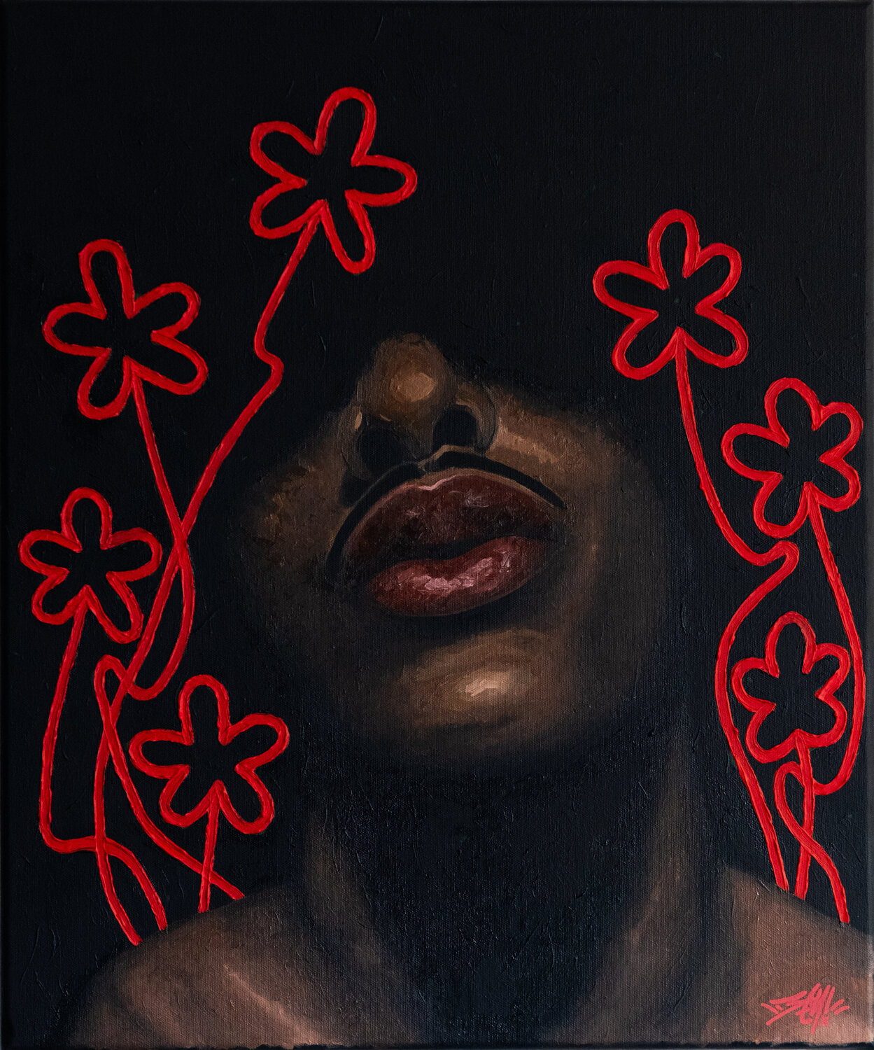 'sensuality in the dark' Benjamin Beni Dipinto originale in vendita