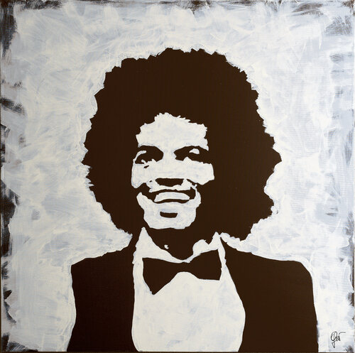 Michael Jackson acrilico su tela de Fabio Guzzano, Pintura a la venta en Singulart