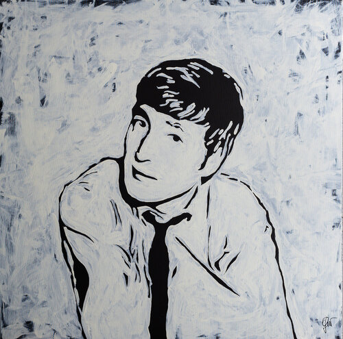 John Lennon acrilico su tela di Fabio Guzzano, Pittura in vendita su Singulart