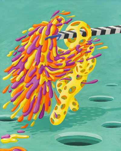 Melting Man Battles Self Doubt par Jawsh Smyth, Peinture en vente sur Singulart