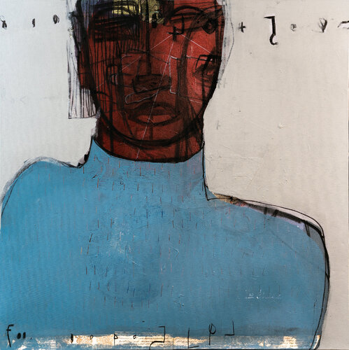Cartographie de l'Humain N-5 par Tawfiq Chichani, Peinture en vente sur Singulart