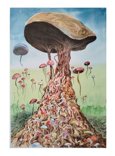 El gran hongo par Juan González-Gallego Espinosa, Peinture en vente sur Singulart