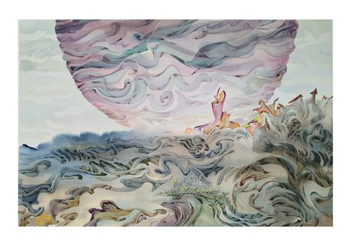 Paisaje con la tercera luna by Juan González-Gallego Espinosa, 회화 for Sale on Singulart