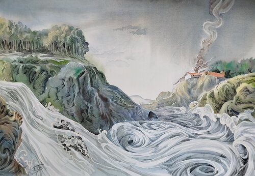 ¡ Agua vaaa! par Juan González-Gallego Espinosa, Peinture en vente sur Singulart