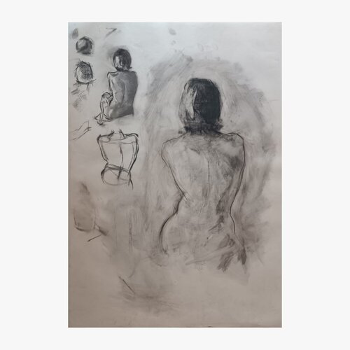 Woman's back par Adrià Cabiscol, Dessin en vente sur Singulart