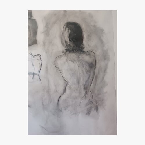 Woman's back by Adrià Cabiscol, デッサン for Sale on Singulart