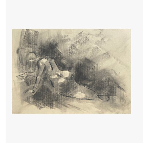Woman on kraft #2 by Adrià Cabiscol, Drawing for Sale on Singulart