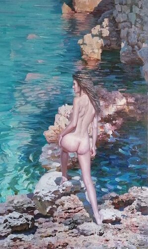 "At the sea" de Yuriy Lyamin, Pintura a la venta en Singulart