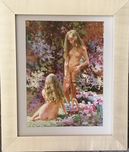 "Girlfriends at the cottage" par Yuriy Lyamin, Peinture en vente sur Singulart