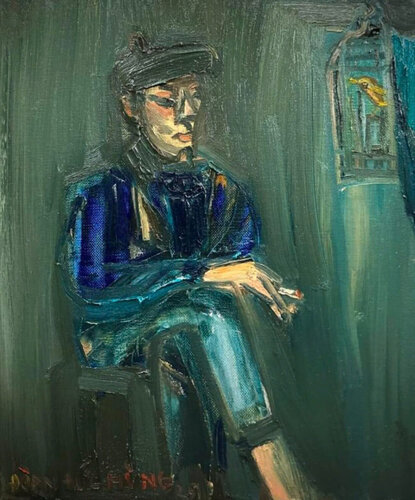 Man And Bird by Đức Hùng Đoàn, 絵画 for Sale on Singulart