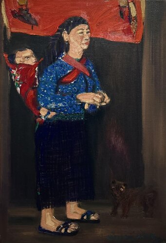 Mother And Child by Đức Hùng Đoàn, Painting for Sale on Singulart
