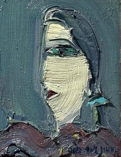Green Bow Woman by Đức Hùng Đoàn, Painting for Sale on Singulart