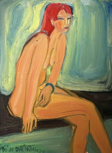 Red-Haired Girl van Đoàn Đức Hùng, Schilderij te koop op Singulart