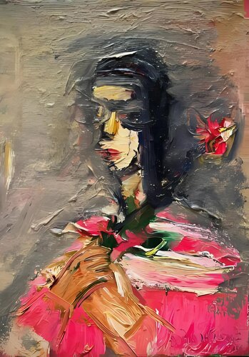 Red Flower Season by Đoàn Đức Hùng, Painting for Sale on Singulart
