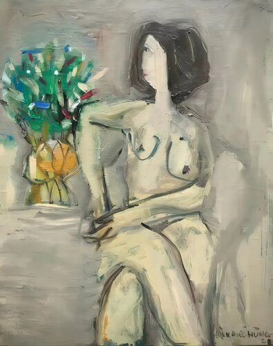 Peaceful With Flowers by Đoàn Đức Hùng, Painting for Sale on Singulart