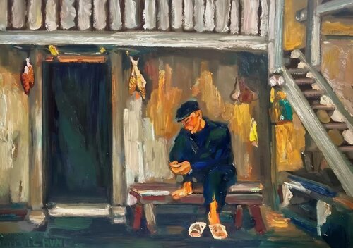 Pao Ha Giang’s Grandfather by Đức Hùng Đoàn, Painting for Sale on Singulart