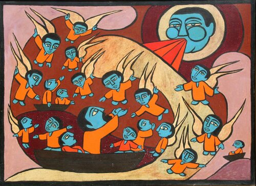 Jonah and the Whale von Raimundo de Oliveira, Malerei kaufen auf Singulart