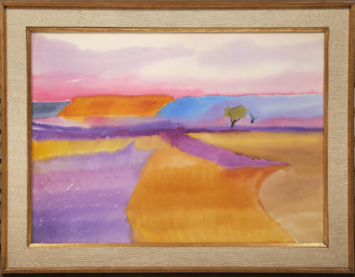 Rainbow Landscape by Emile Rampelberg, 종이 for Sale on Singulart