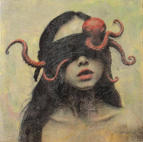 1706 QUI PENSA?  ((Who Thinks?) van ENRIC AROMI-MASRIERA, Schilderij te koop op Singulart