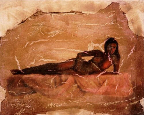 079 DEBBIE EN DIVAN (ENSAYO #1) de ENRIC AROMI-MASRIERA, Pintura a la venta en Singulart