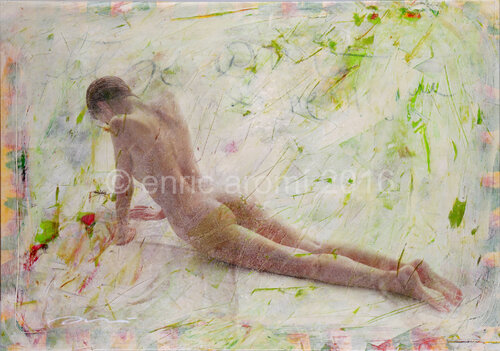 160510 THE ANT AND THE VIRGIN van ENRIC AROMI-MASRIERA, Schilderij te koop op Singulart