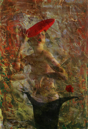 834 THE NAKED RED HAT van ENRIC AROMI-MASRIERA, Schilderij te koop op Singulart