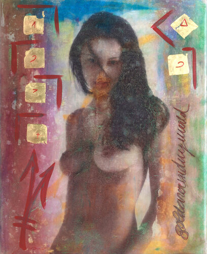 #129 GOLDAROUNDMYWORLD par ENRIC AROMI-MASRIERA, Peinture en vente sur Singulart