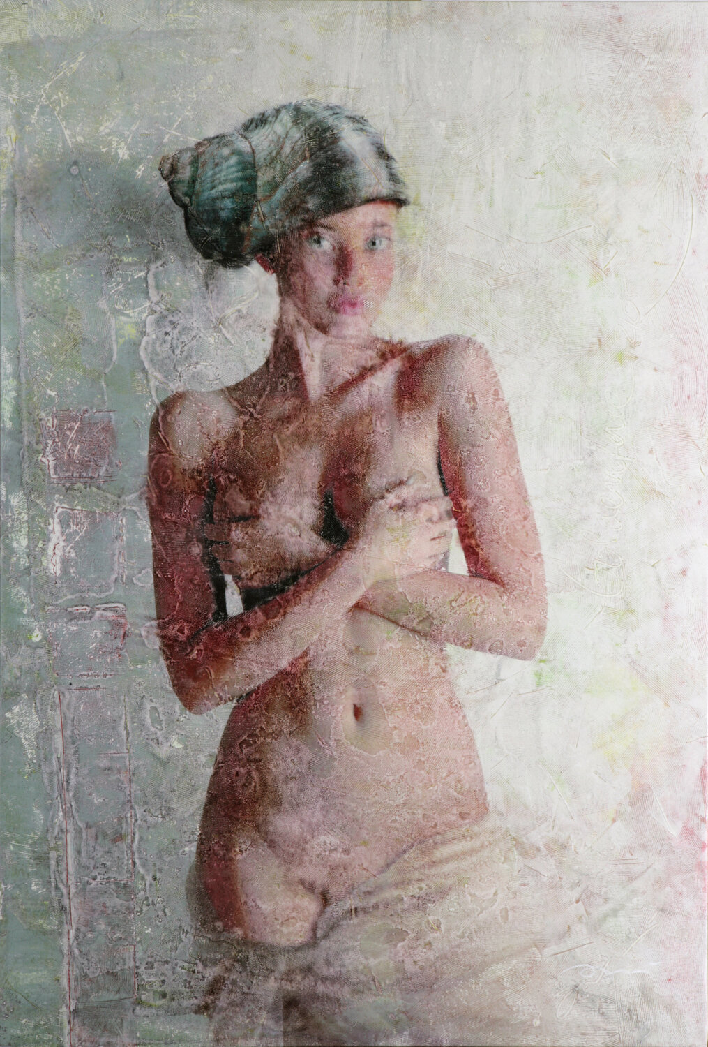805 ARTURIAN & SHELL #II (Stephanie Homage #2) ENRIC AROMI-MASRIERA Originalgemälde zu verkaufen
