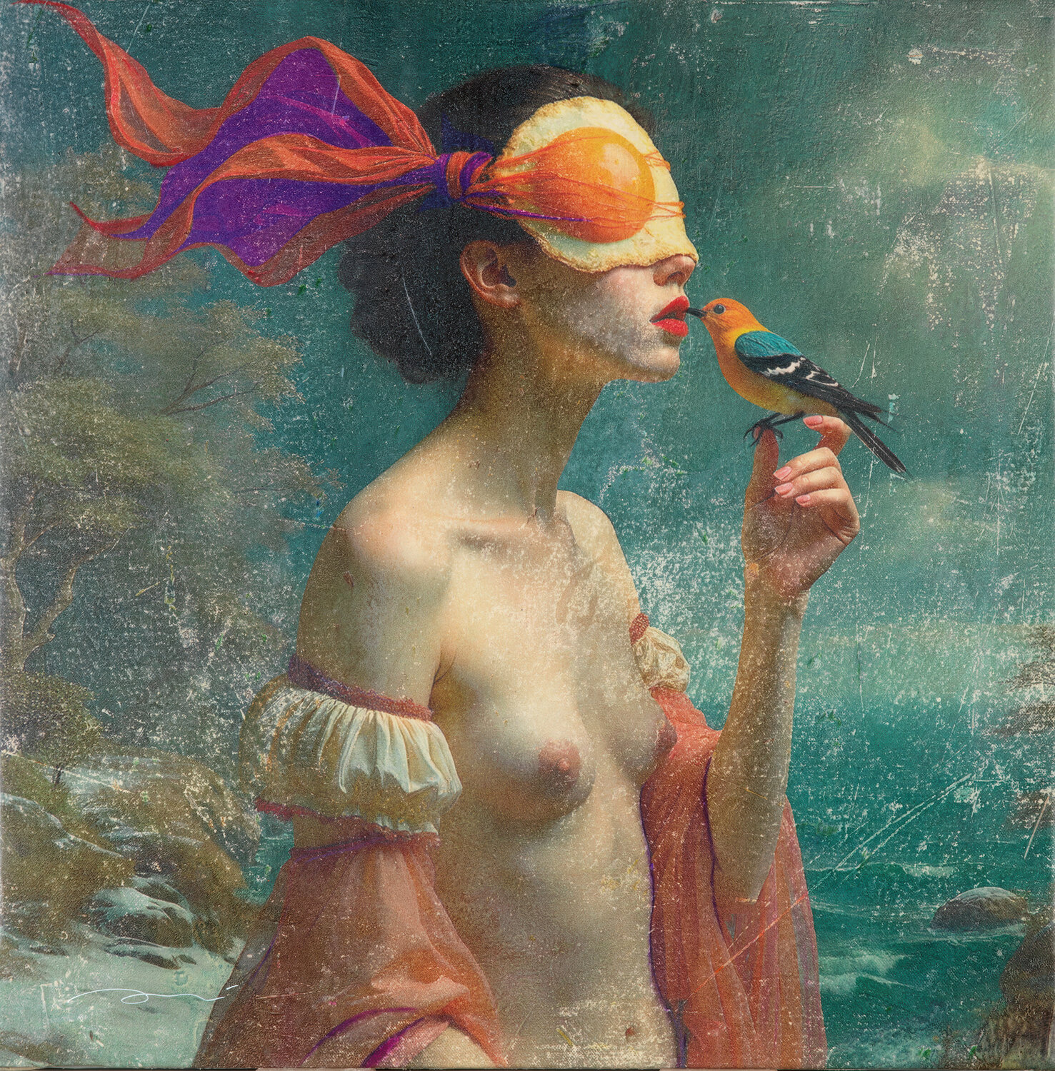 1844 THE LIFE KISS ENRIC AROMI-MASRIERA Originalgemälde zu verkaufen