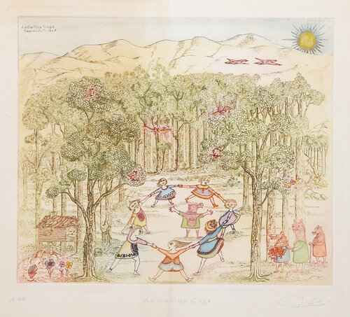 La Gallina Ciego by Guillermo Silva Santamaria, 인쇄 for Sale on Singulart