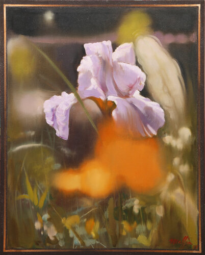 Pink Iris by Daniel Maffia, Painting for Sale on Singulart