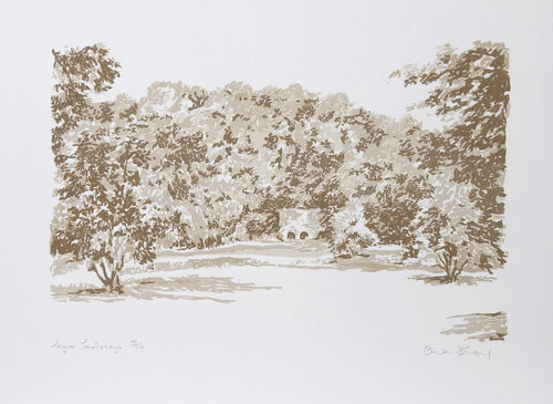 Sepia Landscape by Charlene Stant Engel, 인쇄 for Sale on Singulart
