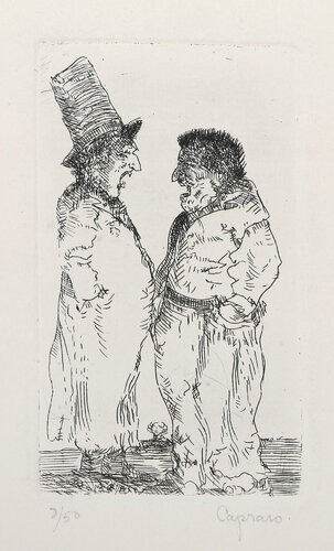 Two Men Arguing by Vincent Capraro, 인쇄 for Sale on Singulart