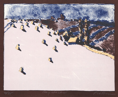 Haystacks by Linda Plotkin, 인쇄 for Sale on Singulart