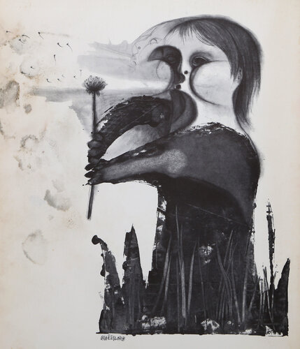 Child Blowing Dandelions by Morris Broderson, 인쇄 for Sale on Singulart