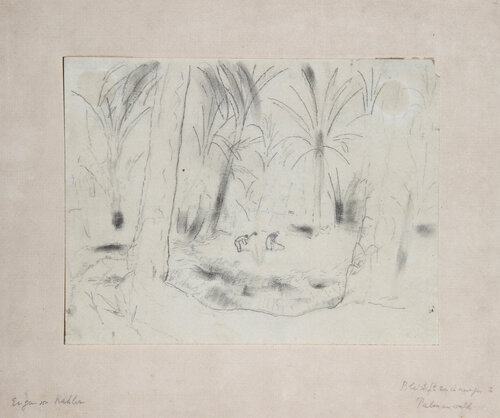 Woods with Palms by Eugen von Kahler, 종이 for Sale on Singulart