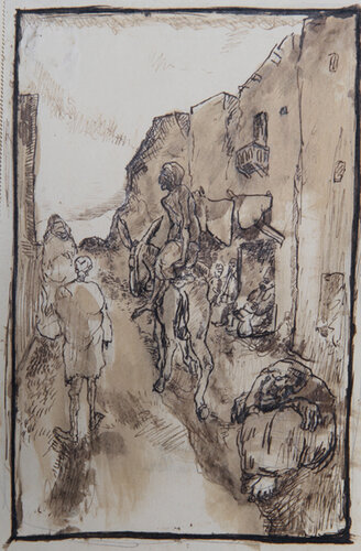 Arabic Street Scene by Eugen von Kahler, 종이 for Sale on Singulart