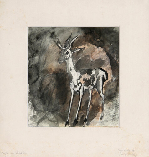 Deer by Eugen von Kahler, 종이 for Sale on Singulart