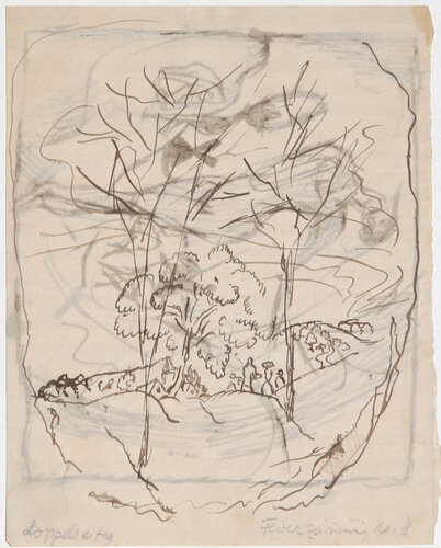 Landscape Doublesided by Eugen von Kahler, 종이 for Sale on Singulart