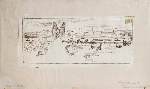 London on Thames  by Eugen von Kahler, 종이 for Sale on Singulart