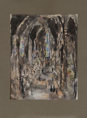 Spanish Church by Eugen von Kahler, 종이 for Sale on Singulart