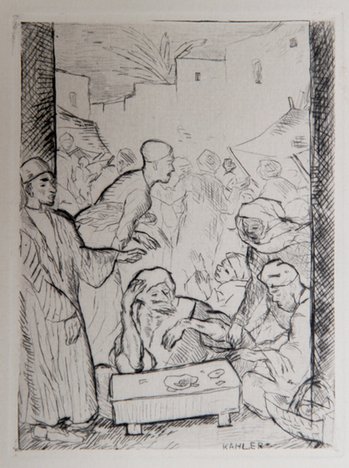 Men in Village Bazaar Eugen von Kahler