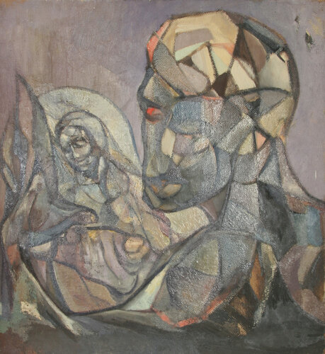 Portrait with Madonna (25) van John F. Leonard, Schilderij te koop op Singulart
