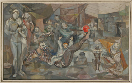 Circus Backstage (At Play) (70) van John F. Leonard, Schilderij te koop op Singulart