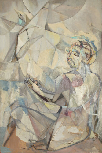 Man with Bird (21) van John F. Leonard, Schilderij te koop op Singulart