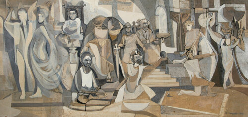 Religious Scene with Sword (27) par John F. Leonard, Peinture en vente sur Singulart