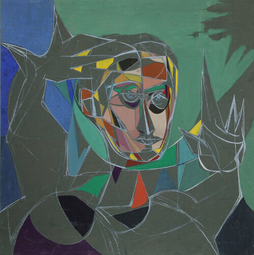 Figure with Hands Raised (33) par John F. Leonard, Peinture en vente sur Singulart